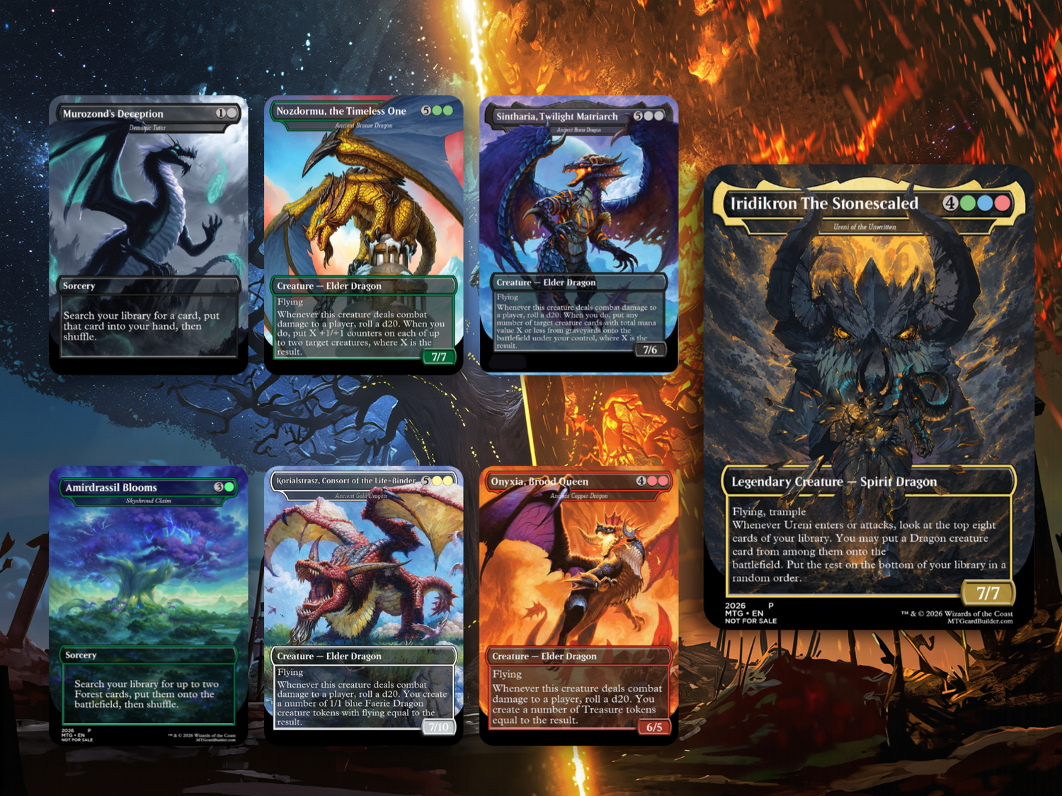 | New | WORLD OF WARCRAFT DRAGONS – 100-CARD FAN-MADE PROXY COMMANDER DECK | PrimeDecks