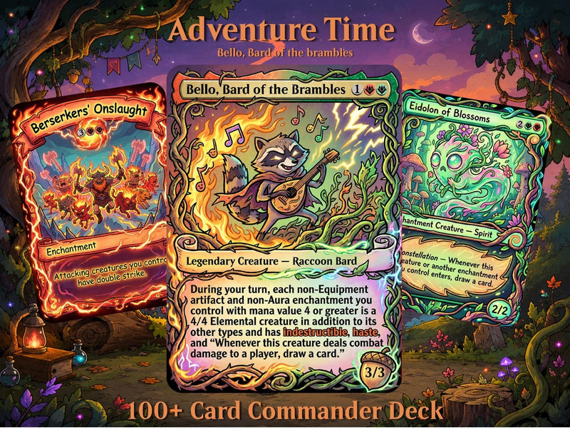 | New | Adventure Time Bello Commander Deck | 100-Card MTG Proxy EDH Set | PrimeDecks