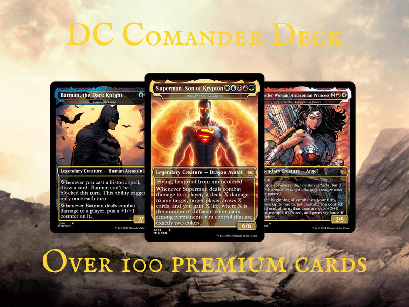 DC Superhero MTG Proxy Commander Deck | 120 Cards EDH Set | ProxyTCG