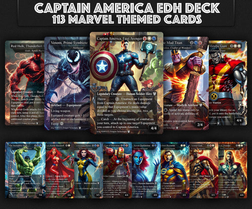 Captain America Super-Soldier MTG Proxy Commander Deck | 123 Cards | ProxyTCG