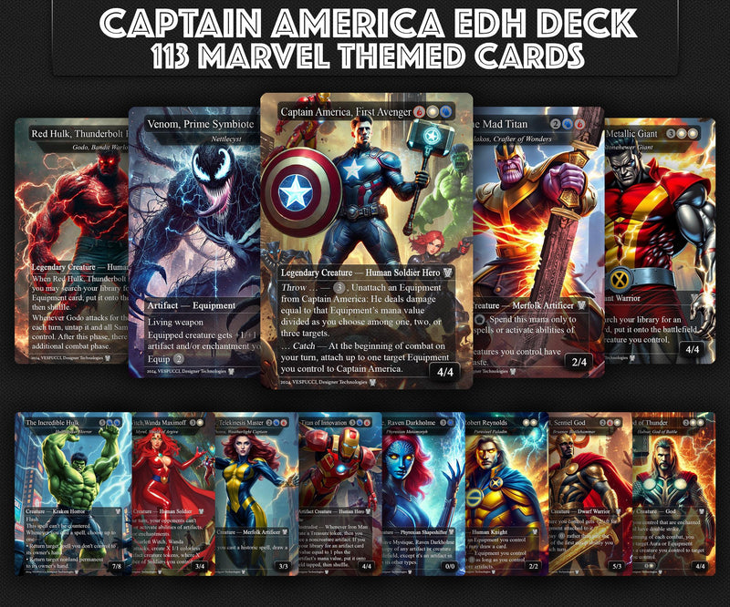 Captain America Super-Soldier Commander Deck | 123+ Cards | PrimeDecks