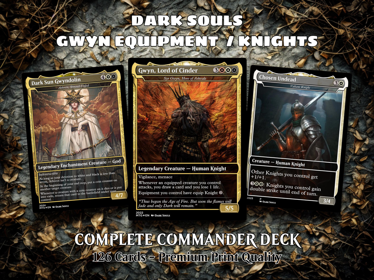 | New | Dark Souls Inspired Knight Commander Deck | 126-Card MTG Proxy EDH Set | PrimeDecks