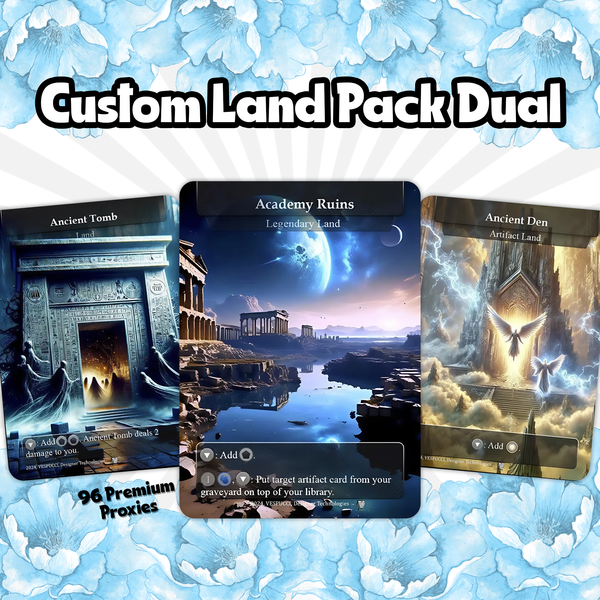 90-Card Custom Land Pack for Commander | Dual, Fetch, Shock, Triome & Utility Lands | ProxyTCG