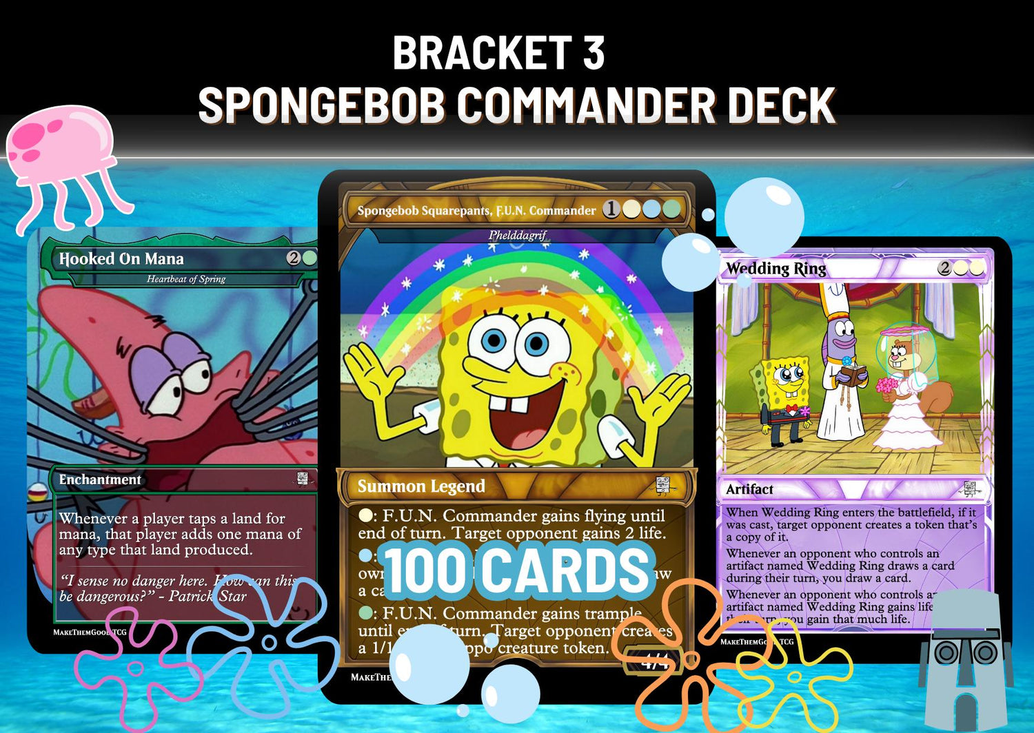 SpongeBob SquarePants MTG Proxy Commander Deck – Premium Collector Set | 113 Cards | ProxyTCG