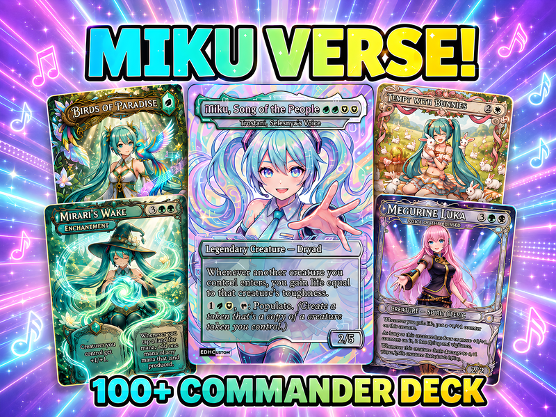 Hatsune Miku Inspired Proxy Commander Deck – 100 Cards | PrimeDecks