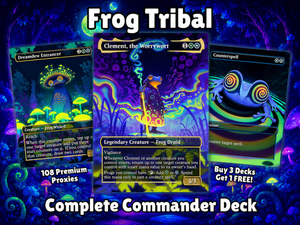 Clement Frog Tribal | 100-Card MTG Proxy EDH Set | Trippy Bounce Strategy Deck | PrimeDecks