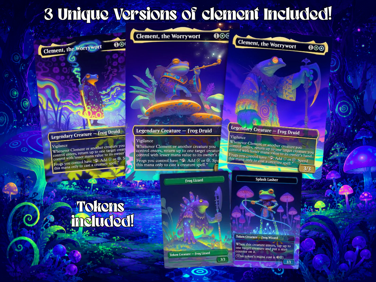 Clement Frog Tribal | 100-Card MTG Proxy EDH Set | Trippy Bounce Strategy Deck | PrimeDecks