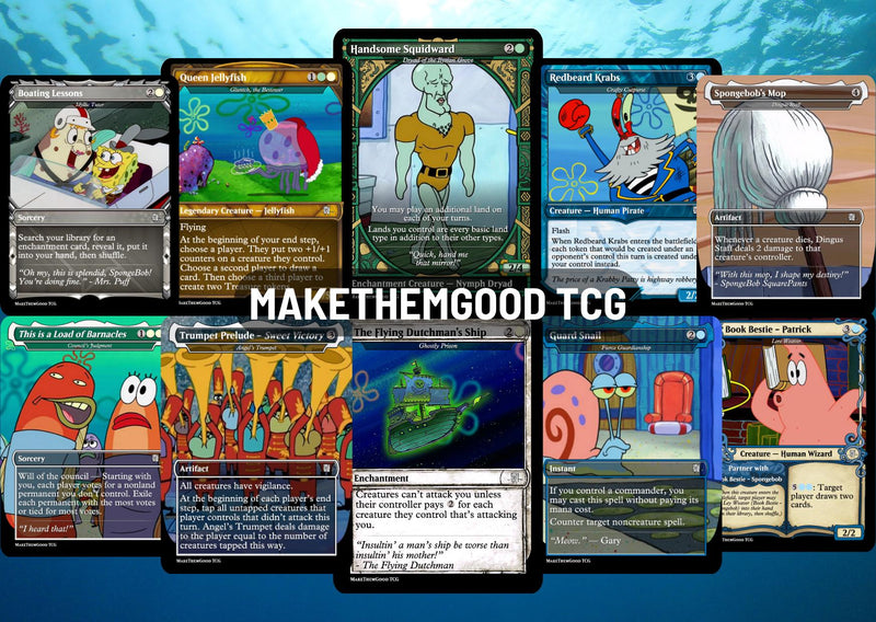 SpongeBob SquarePants MTG Proxy Commander Deck – Premium Collector Set | 113 Cards | ProxyTCG