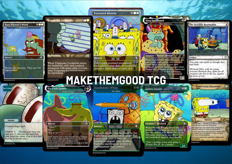 SpongeBob SquarePants MTG Proxy Commander Deck – Premium Collector Set | 113 Cards | ProxyTCG