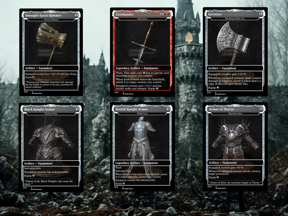 | New | Dark Souls Inspired Knight Commander Deck | 126-Card MTG Proxy EDH Set | PrimeDecks