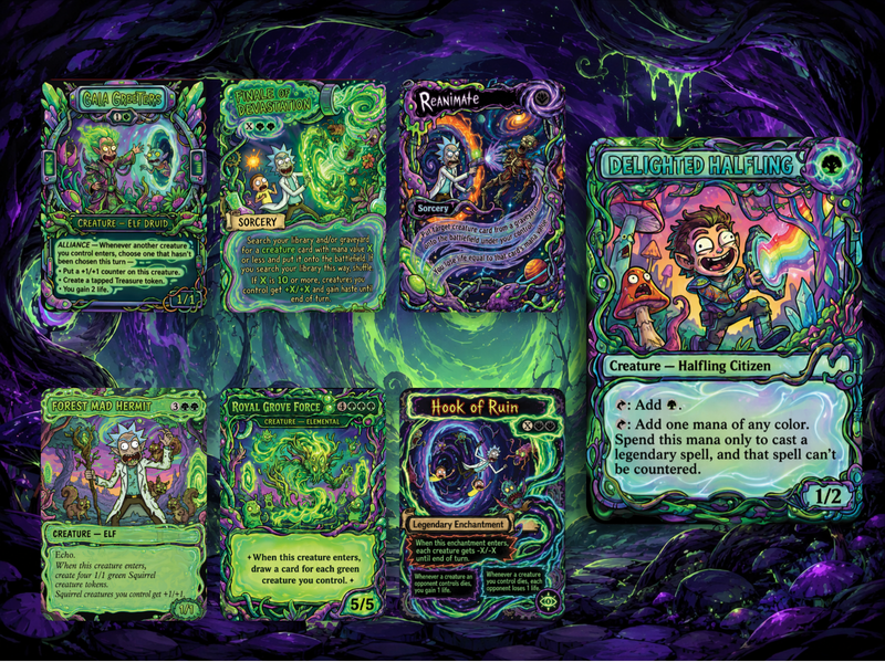 | New | Chatterfang Squirrel Tribal Rick and Morty Inspired Commander Deck | 100-Card MTG Proxy EDH Set | PrimeDecks
