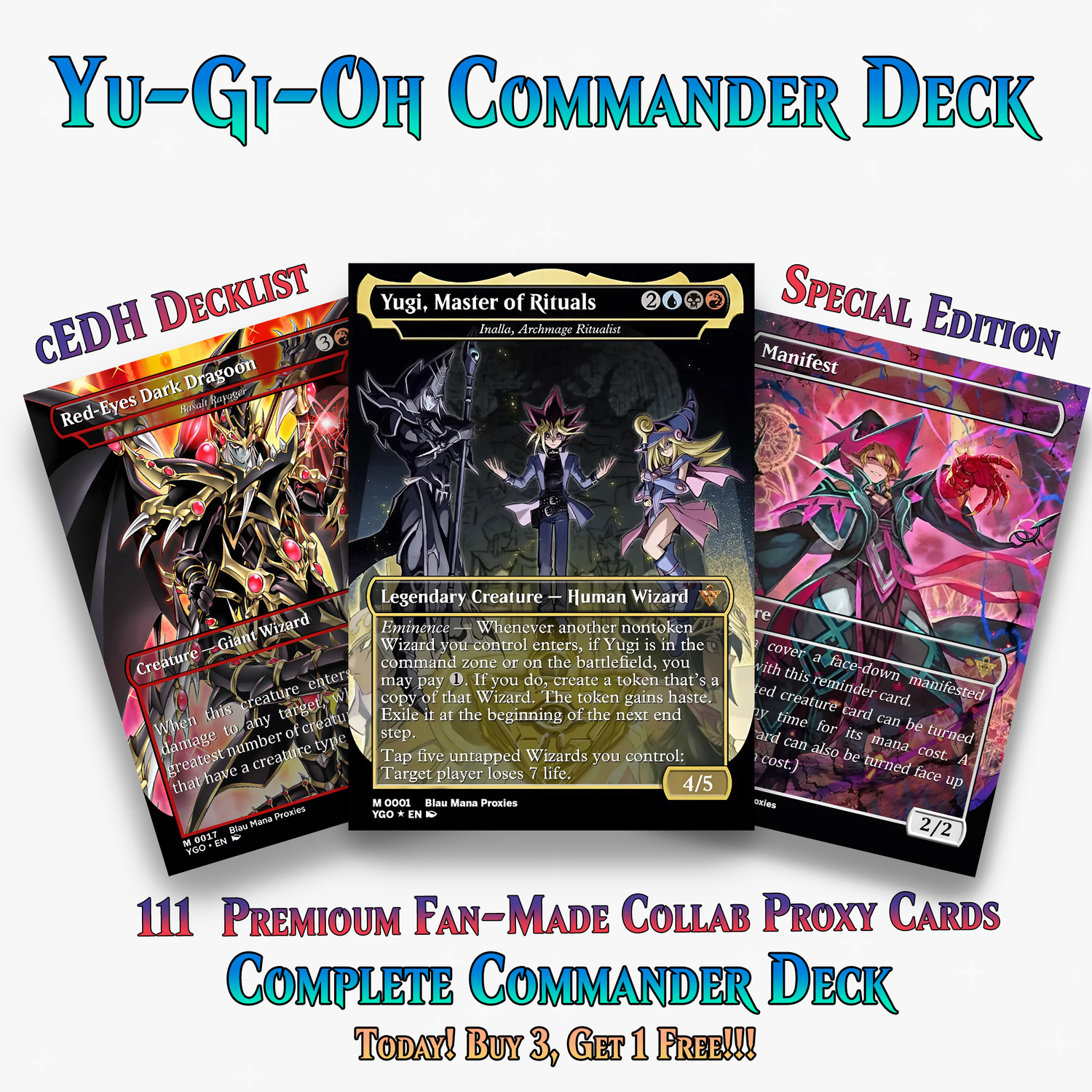 Yugioh Dark Magic Commander Deck | 111 CARDS | ProxyTCG