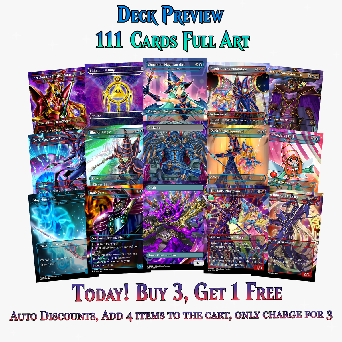 Yugioh Dark Magic Commander Deck | 111 CARDS | ProxyTCG