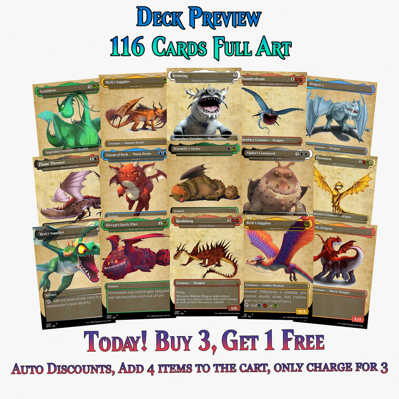 How To Train Your Dragon Commander Deck – 116 CARDS | ProxyTCG