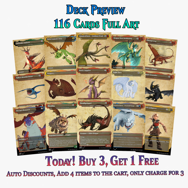 How To Train Your Dragon Commander Deck – 116 CARDS | ProxyTCG