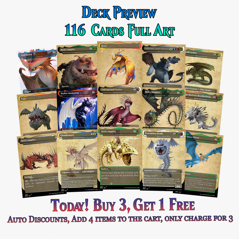 How To Train Your Dragon Commander Deck – 116 CARDS | ProxyTCG