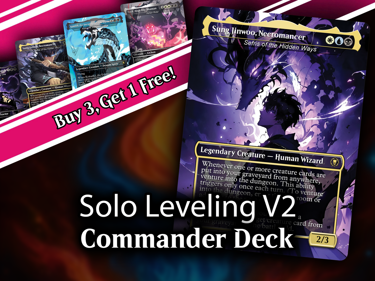 | New |Solo Leveling Commander Deck V2 – 117+ Cards | PrimeDecks