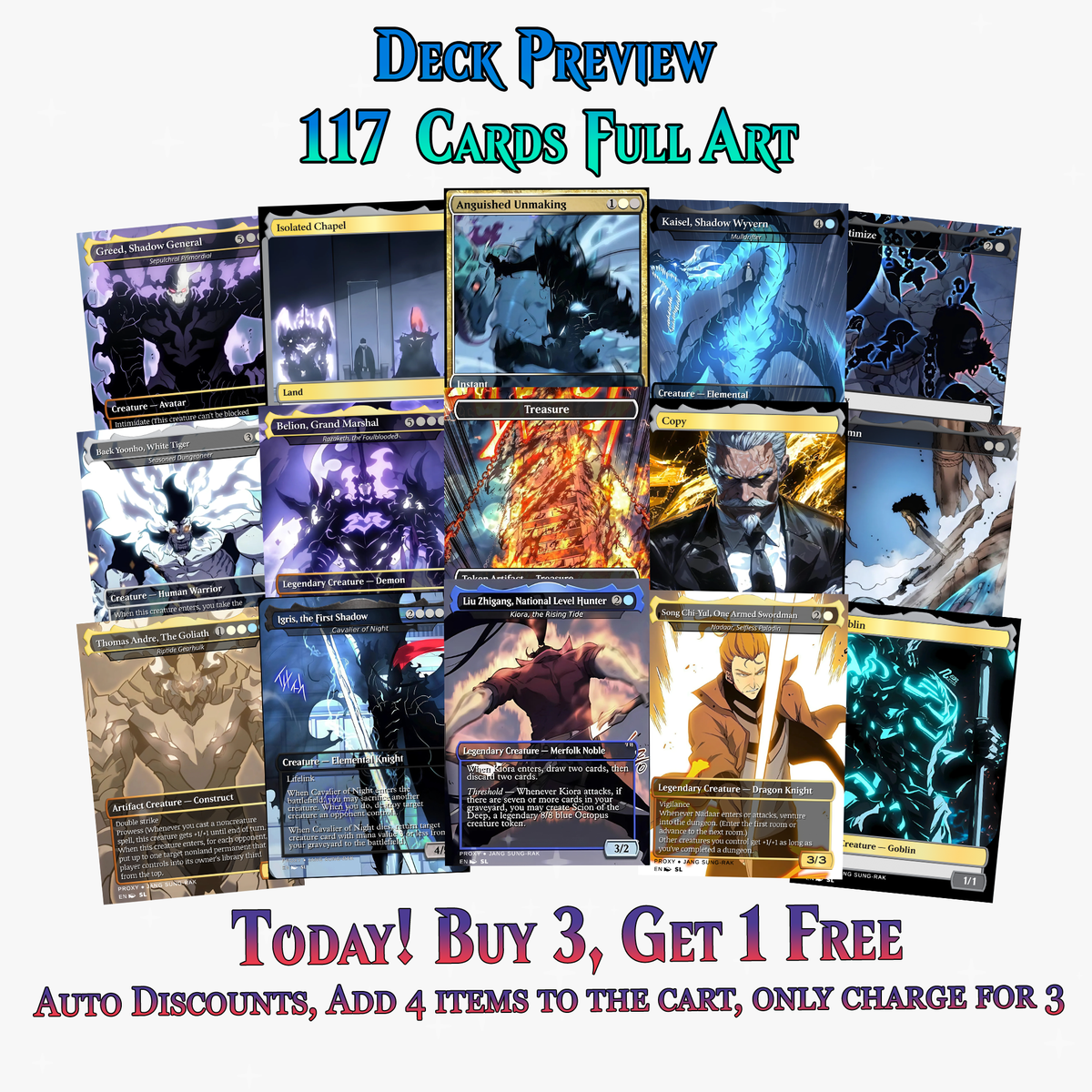 Solo Leveling Commander Deck V2 – 117 CARDS | ProxyTCG