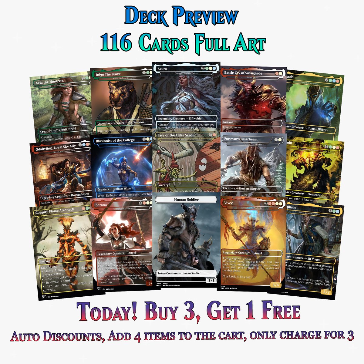 Skyrim Themed Commander Deck – 116 Cards | ProxyTCG