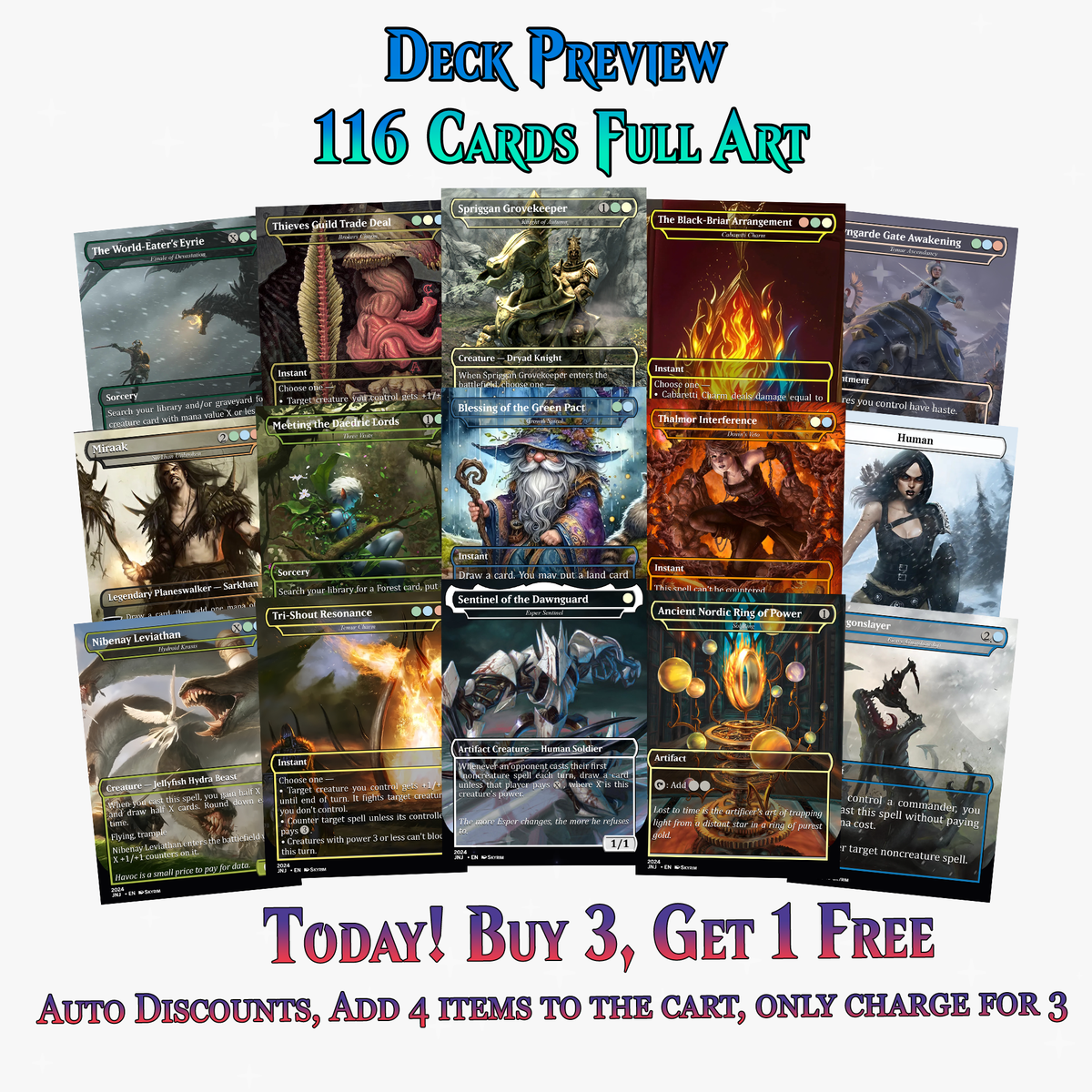 Skyrim Themed Commander Deck – 116 Cards | ProxyTCG
