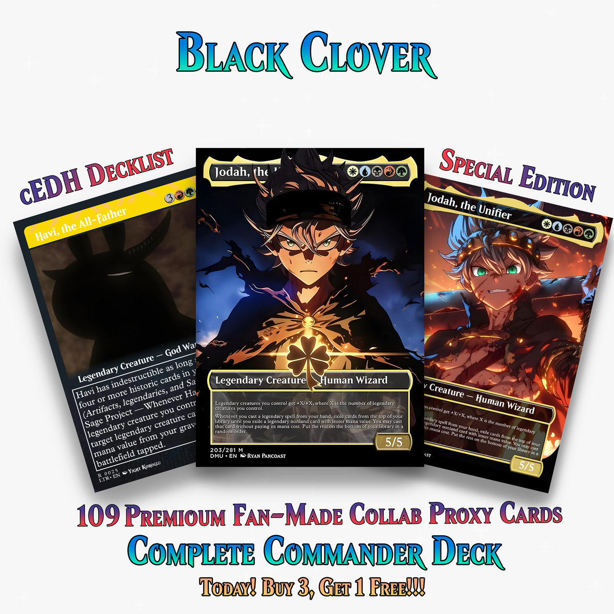 Black Clover Anime Commander Deck | 109+ Cards | PrimeDecks