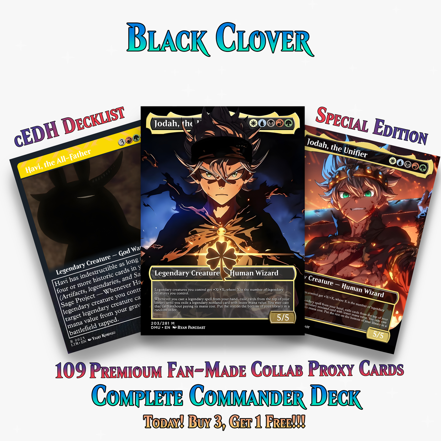 Black Clover Anime Commander Deck | 109+ Cards | PrimeDecks