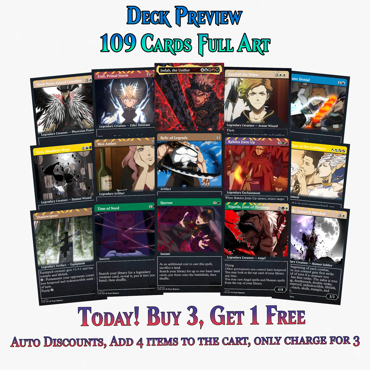 Black Clover Anime Commander Deck | 109+ Cards | PrimeDecks