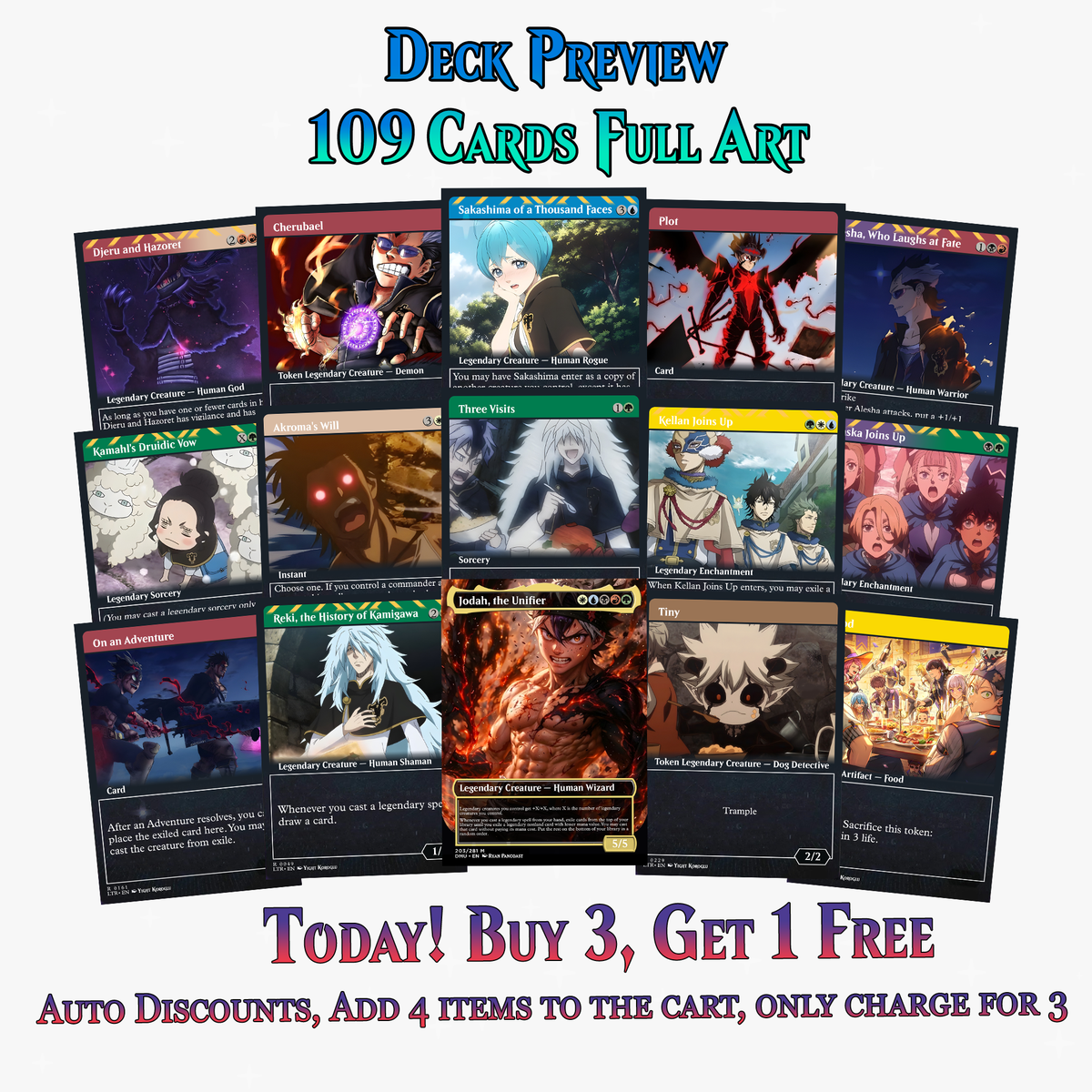 Black Clover Anime Commander Deck | 109+ Cards | PrimeDecks