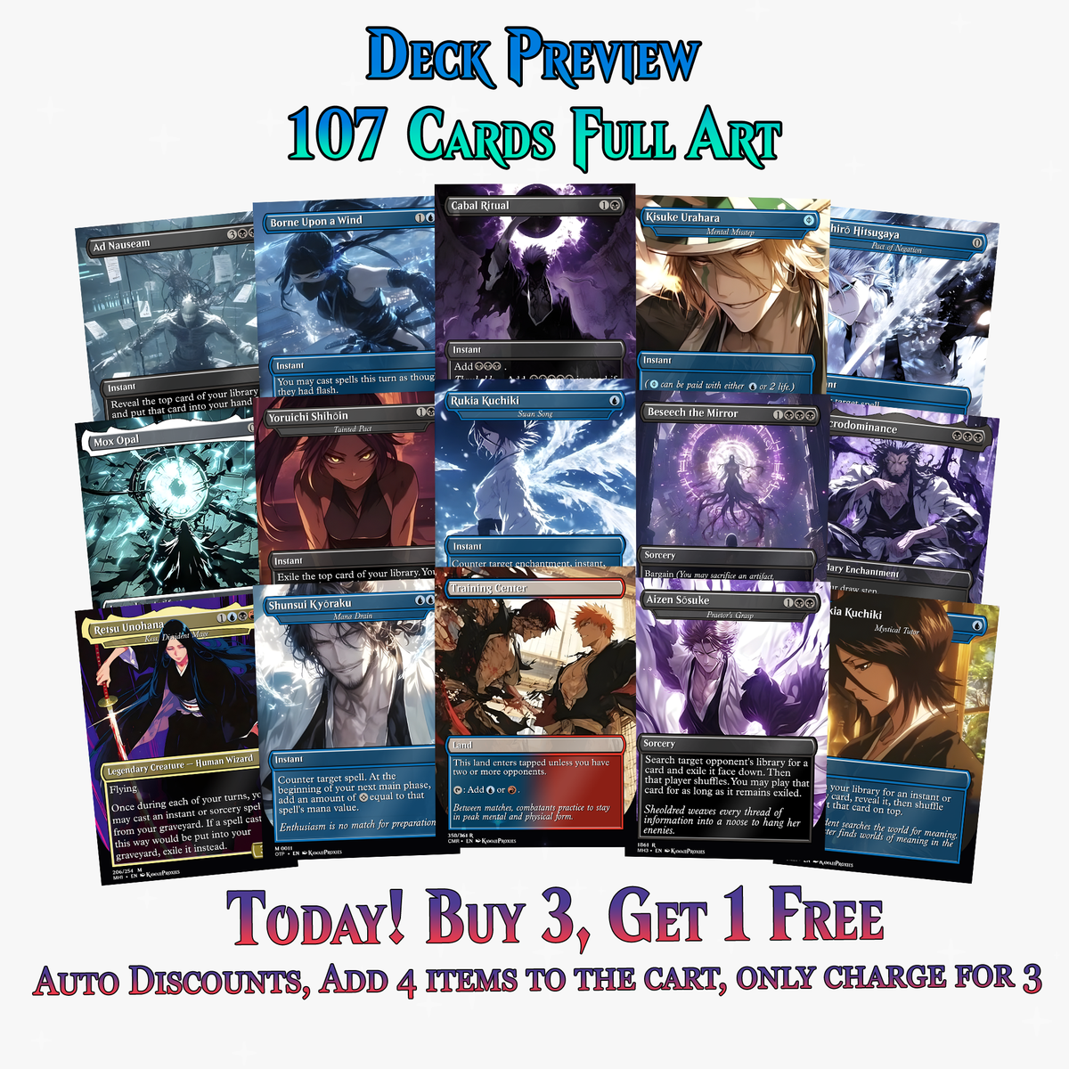 Bleach Anime Commander Deck | 107+ Cards | PrimeDecks
