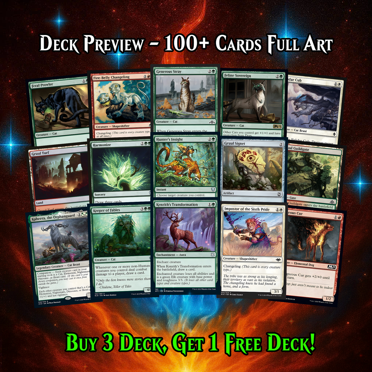 Dogs & Cats Commander Deck – 101+ Cards - PrimeDecks