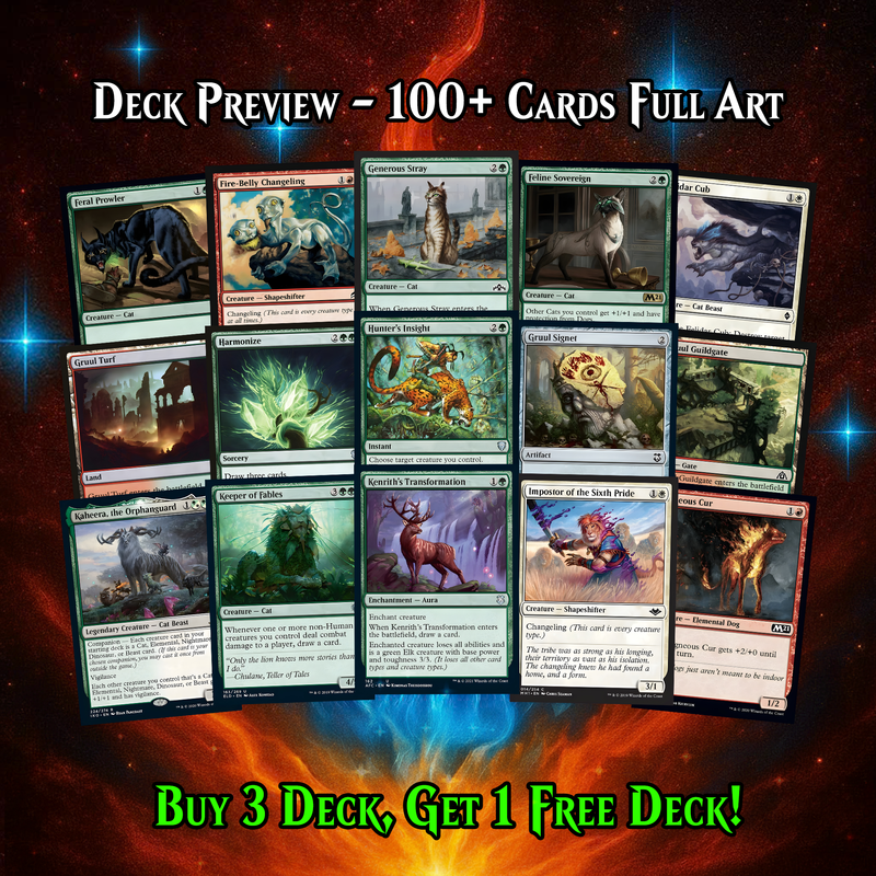 Dogs & Cats Commander Deck – 101+ Cards - PrimeDecks