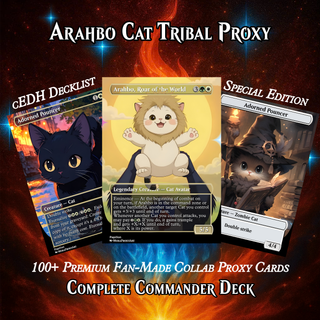 Arahbo Cat Tribal MTG Proxy Commander Deck | 115 Cards EDH Set | ProxyTCG