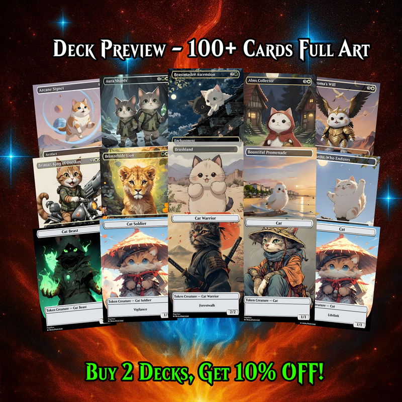 Arahbo Cat Tribal Commander Deck | 115+ Cards | PrimeDecks