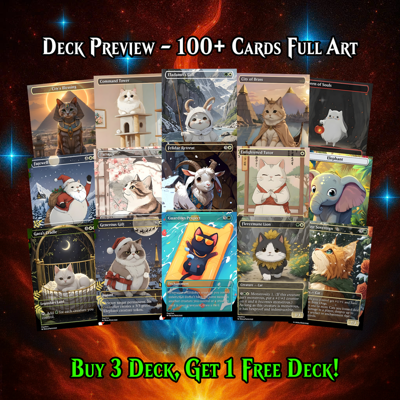 Arahbo Cat Tribal Commander Deck | 115+ Cards | PrimeDecks