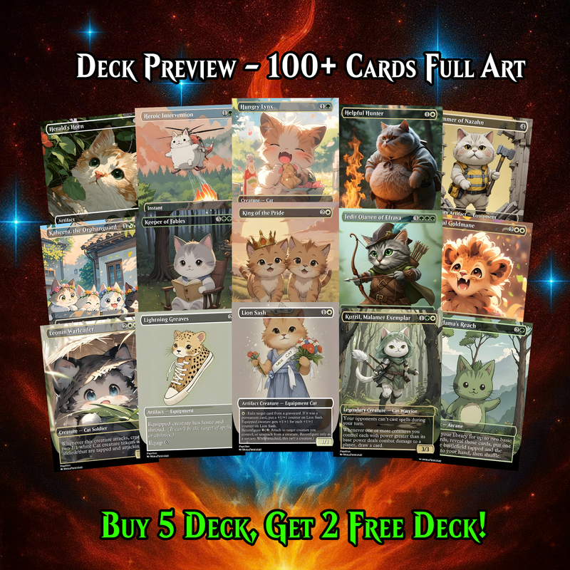 Arahbo Cat Tribal Commander Deck | 115+ Cards | PrimeDecks