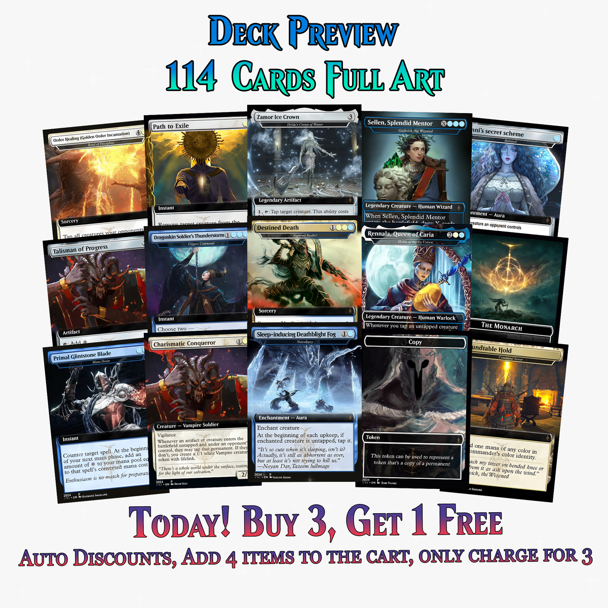 Elden Ring Themed Dual-Commander MTG Proxy Deck - 114 Cards | ProxyTCG