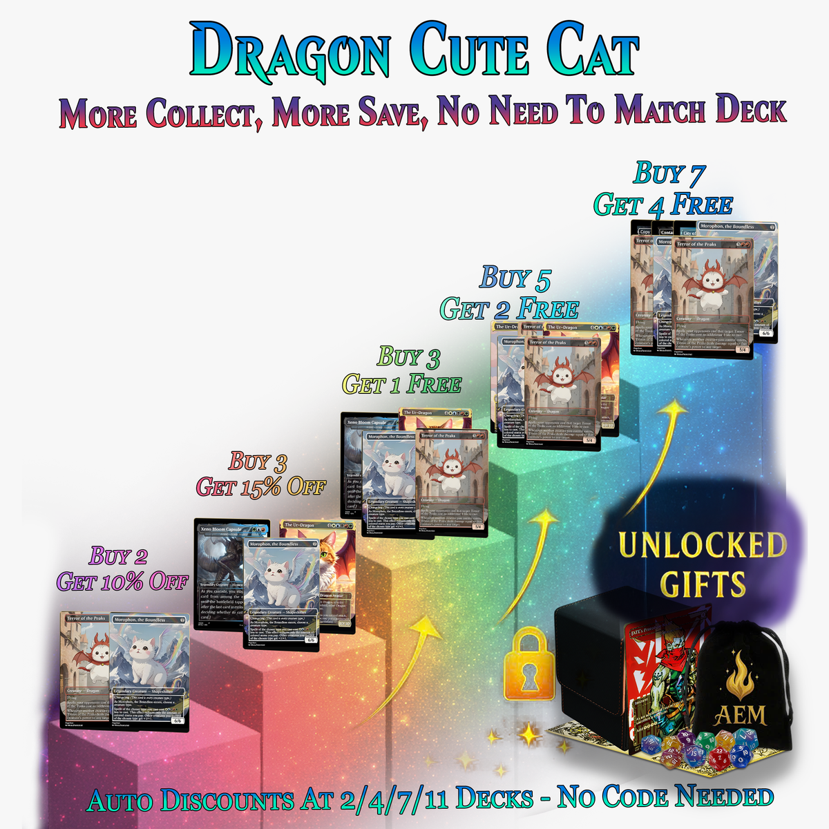 Ur-Dragon Cute Cat Commander Deck - 110+ Cards - PrimeDecks