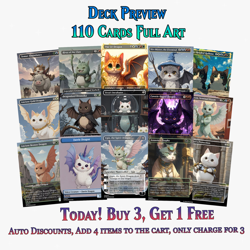 Ur-Dragon Cute Cat Commander Deck - 110+ Cards - PrimeDecks