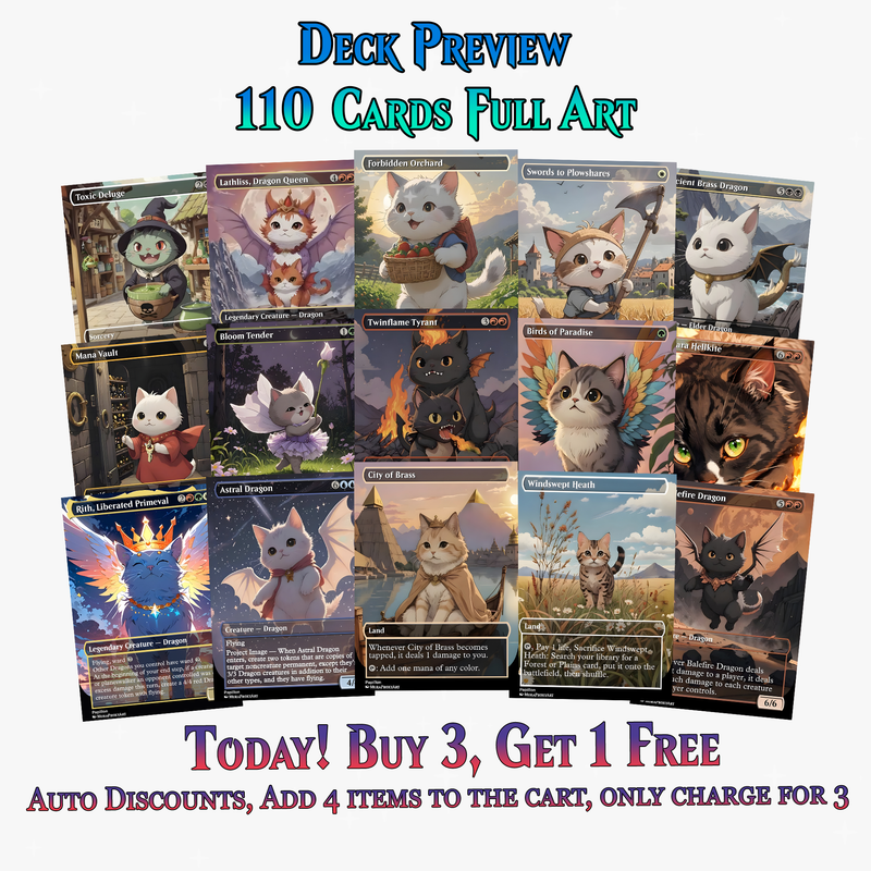 Ur-Dragon Cute Cat Commander Deck - 110+ Cards - PrimeDecks