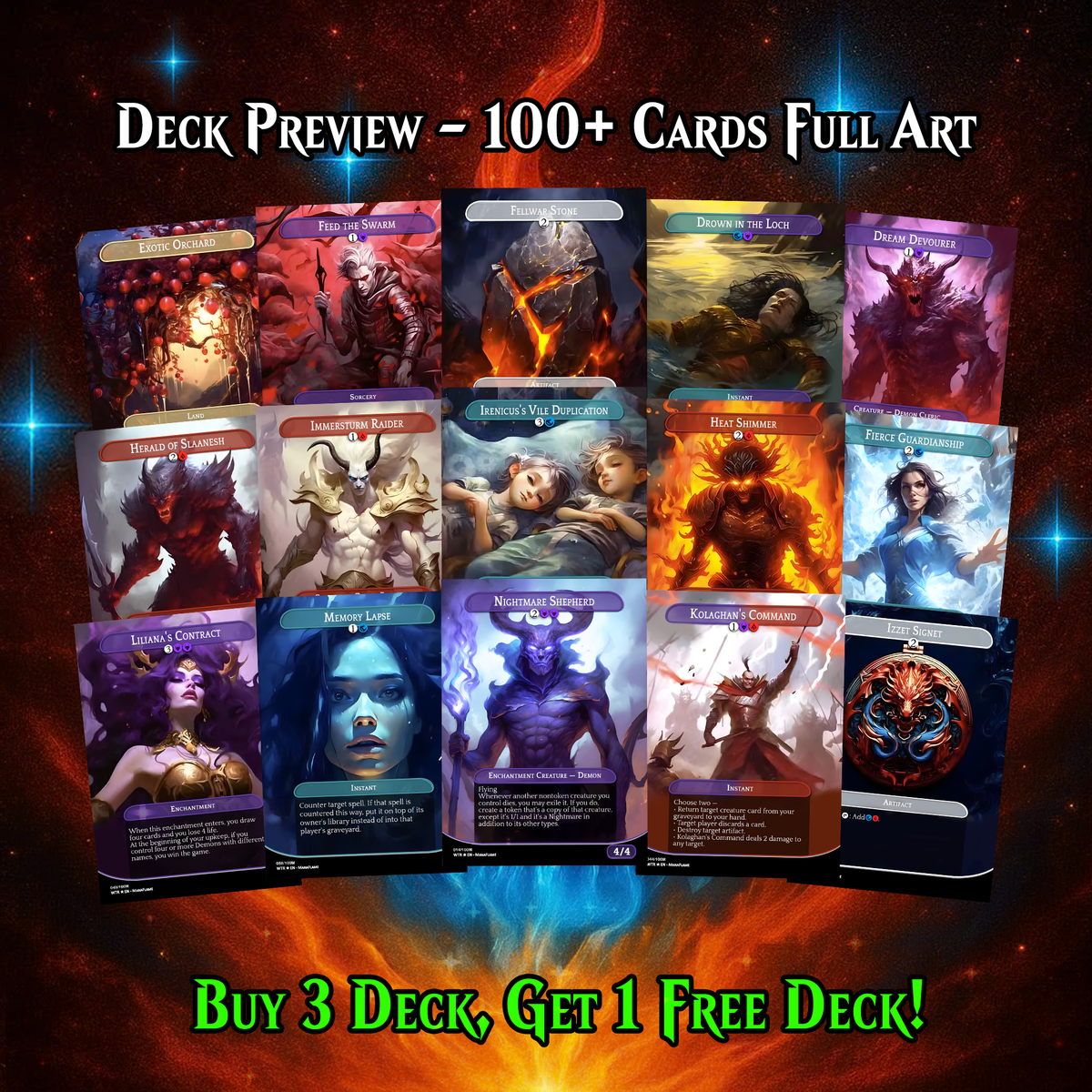BE’LAKOR DEMON TRIBAL COMMANDER DECK – 108+ CARDS - PrimeDecks