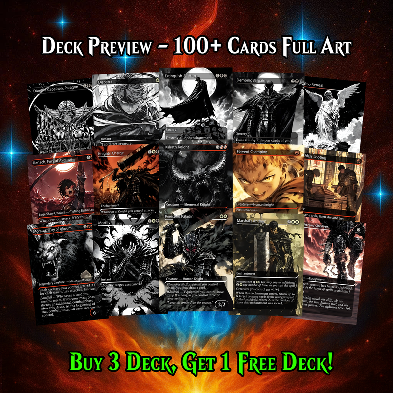 Berserk Anime MTG Proxy Commander Deck – Premium Collector Set | 109 Cards | ProxyTCG