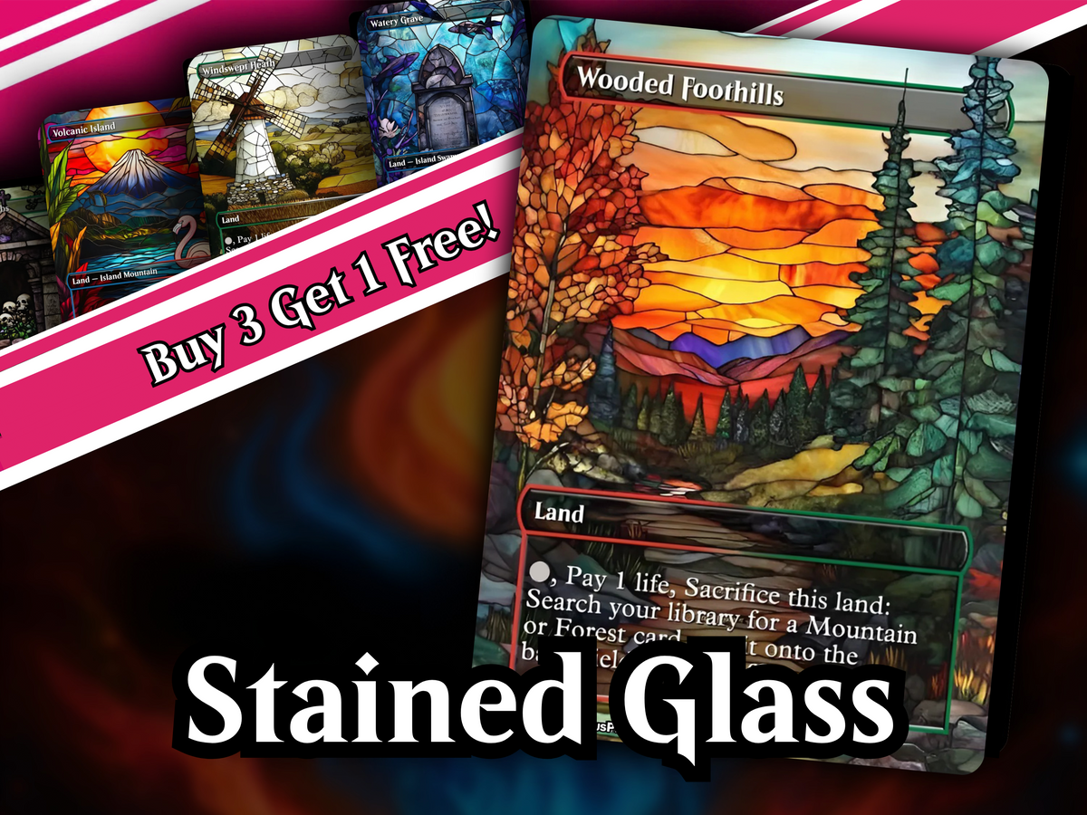 Stained Glass Mega EDH Land Pack | 55+ Cards | PrimeDecks
