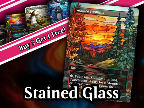 Stained Glass Mega EDH Land Pack | 55+ Cards | PrimeDecks