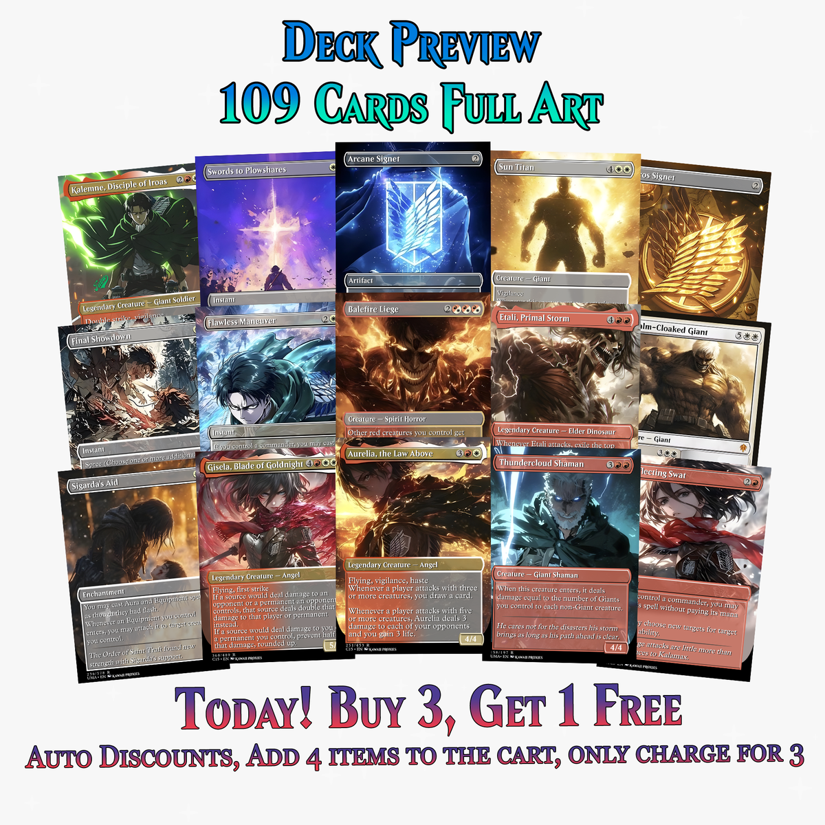 Walls Will Fall – An Attack on Titan EDH Commander Deck