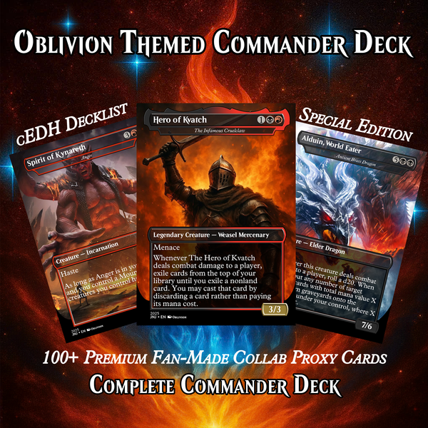 Oblivion Themed MTG Proxy Commander Deck – Premium Collector Set | 107 Cards | ProxyTCG