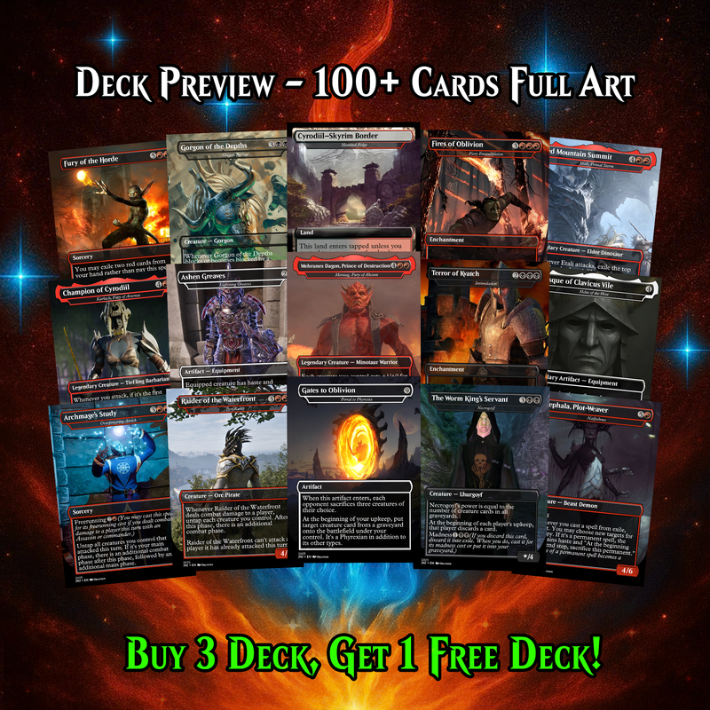 Oblivion Themed MTG Proxy Commander Deck – Premium Collector Set | 107 Cards | ProxyTCG