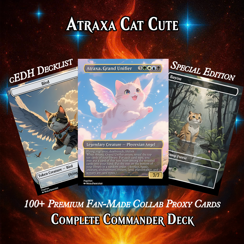 Atraxa Cat Cute Anime MTG Proxy Commander Deck – Premium Collector Set | 106 Cards | ProxyTCG