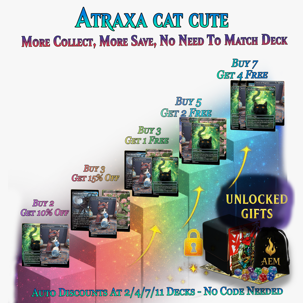 Atraxa Cat Cute Anime Commander Deck | 106+ Cards | PrimeDecks