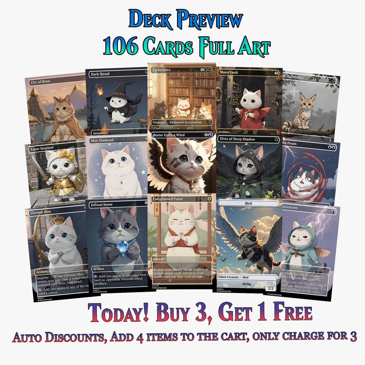 Atraxa Cat Cute Anime Commander Deck | 106+ Cards | PrimeDecks