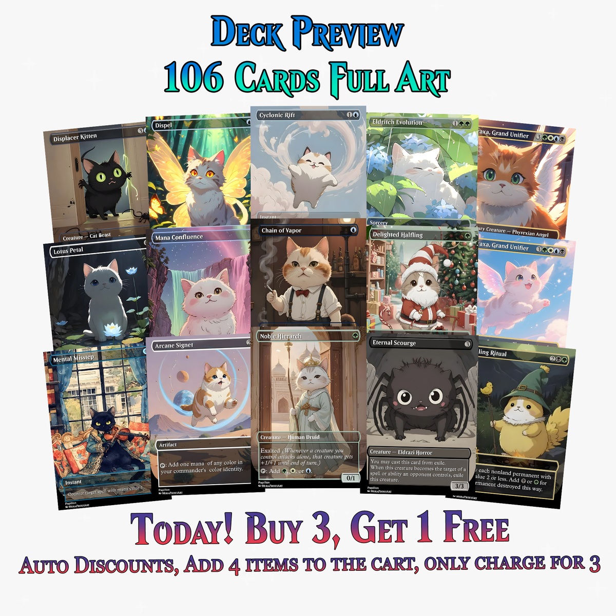 Atraxa Cat Cute Anime Commander Deck | 106+ Cards | PrimeDecks